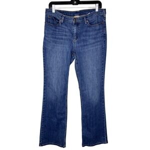 Duluth Trading Co Womens Bootcut Jeans Medium Wash Blue Denim Size 12 x 33